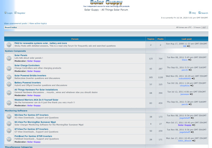 forum screen capture